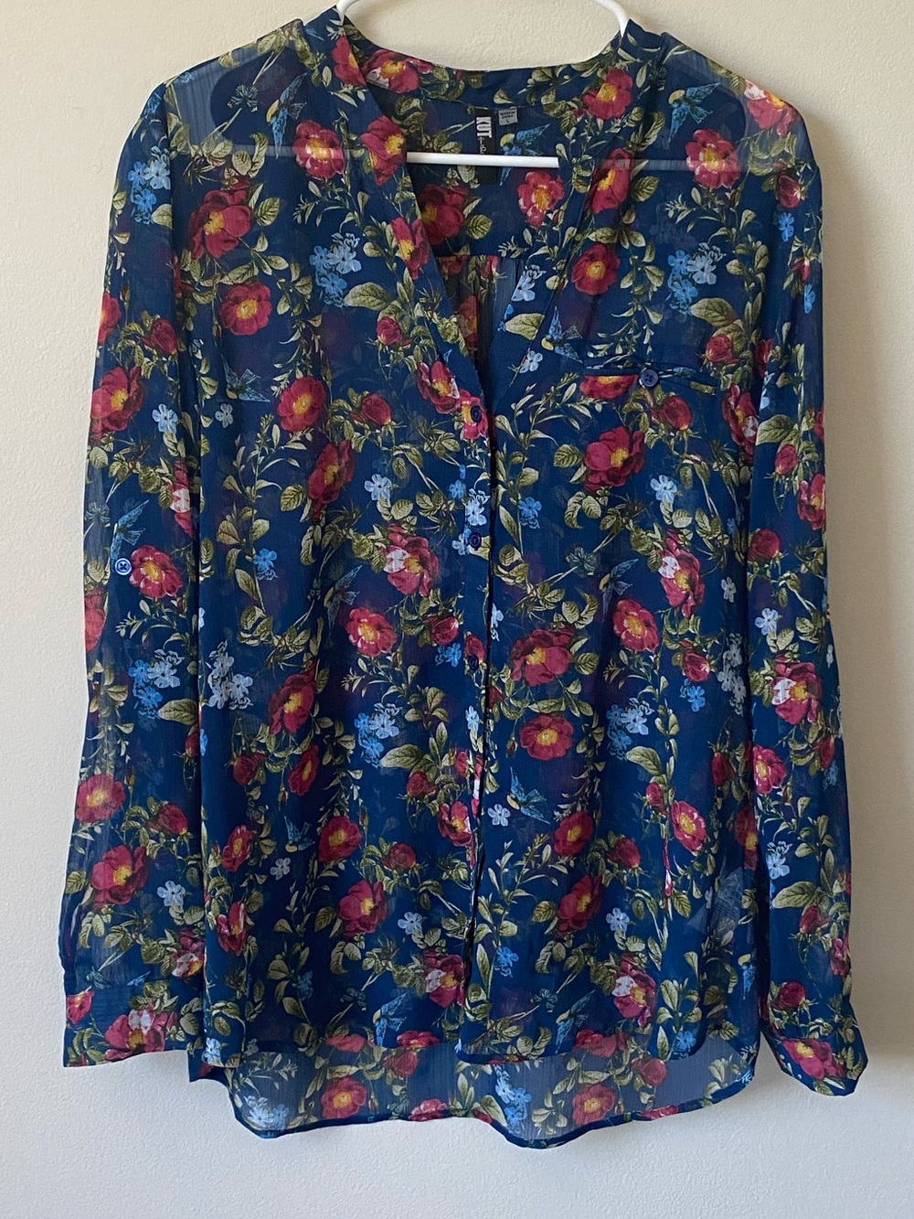 Kut from the Kloth Floral Button-Front Blouse